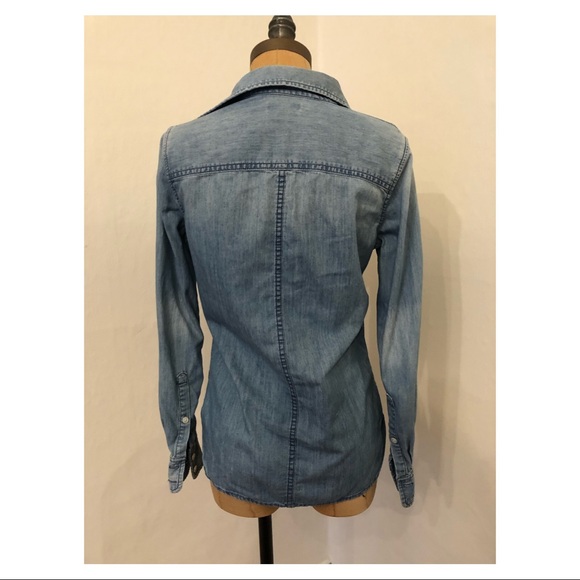J.Crew Always Chambray Denim Shirt 00 XS - Picture 6 of 7